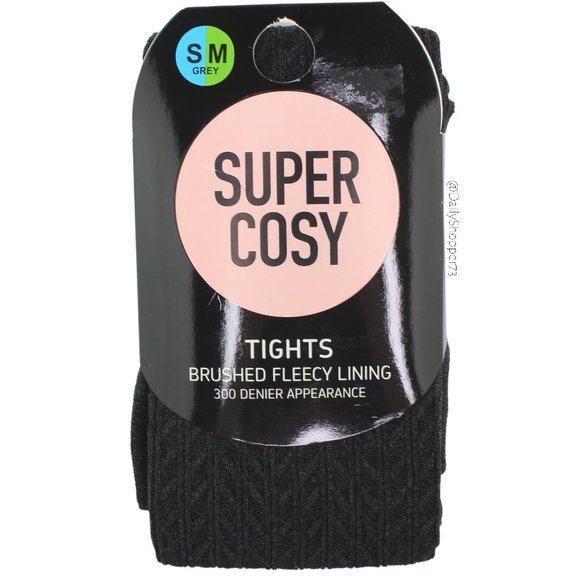 Primark Accessories Primark Super Cosy Brushed Fleecy Lining Cable Knit 30 Denier Tights